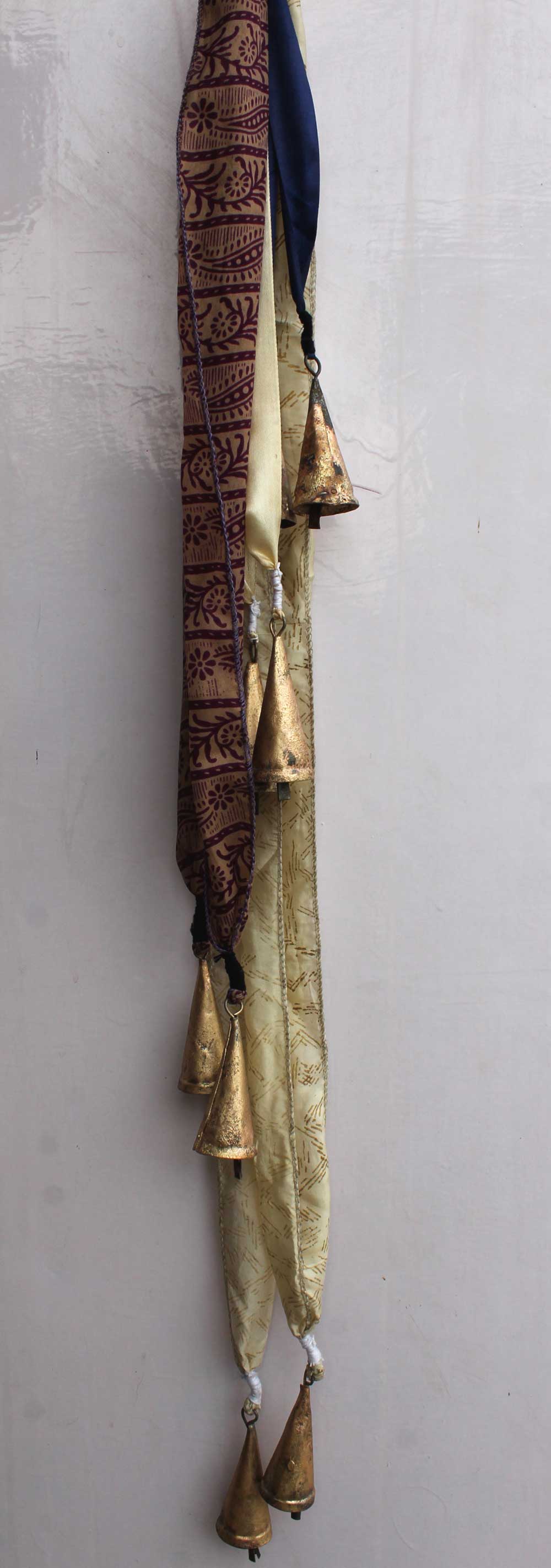 Door Hangings Bells on rope,Boho,Boho Decor,Boho Theme,Recycle Iron bells,Recycled Sari,Shabby Chic Vintage bells